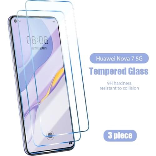 Tempered Screen Protector For HuaweiP20 P20Lite P20P P40Lite PSmart Nova6 1/2/3Pcs Full Cover Protective Glass For HuaweiP30Lite