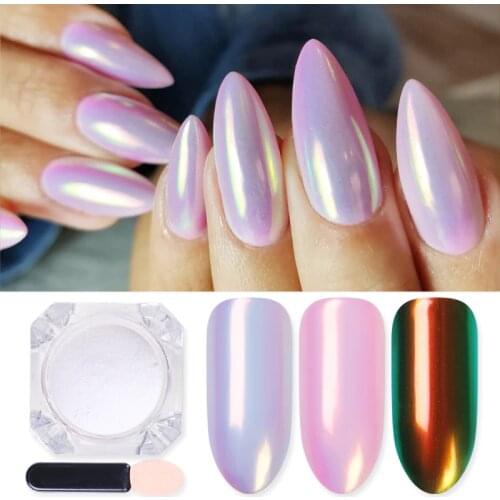 1 Box Mirror Glitter Nail Polish Chrome Pigment Powder DIY Salon Powder Neon Nail Art Decoration Decoration