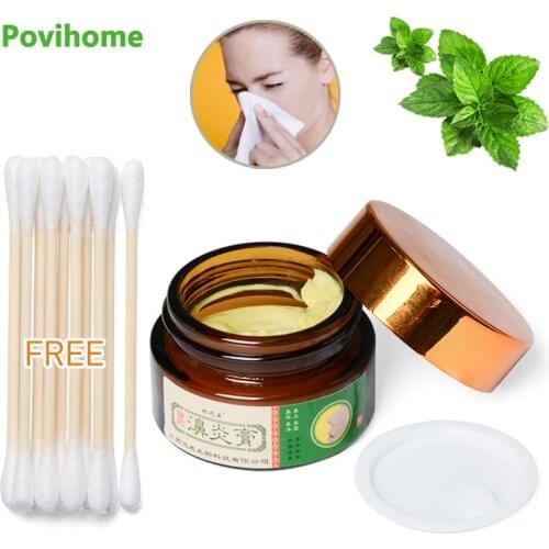 1Pcs 20g 100% Original Chronic Rhinitis Treatment Ointment Sinusitis Cold Nasal Congestion Itching Herbal Medical Plaster Oil