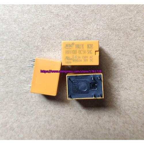 10pcs/lot, Brand new and original HUI KE 3V 5V 9V signal relay HK4100F-DC3V-SHG,HK4100F-DC5V-SHG,HK4100F-DC9V-SHG 3A 6pins