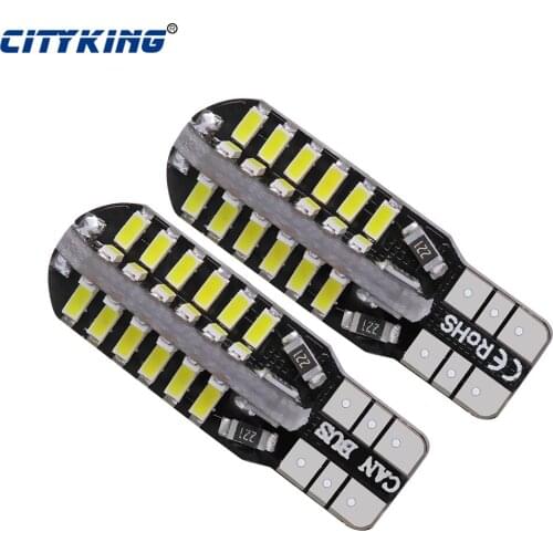 100pcs/lot t10 led canbus white light T10 W5W 48led led 3014 no Error t10 48smd Car Light Source Indicator Light Parking Lamp