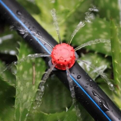 100PCS Adjustable Garden Irrigation Misting Micro Flow Water Dropper Head Automatic Cleaning for Watering Potted Plants