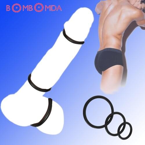 3Pcs 3/4/5cm Silicone Stretchy Cock Penis Condoms Ring Penis Rings Cock Ring Adult Products Delay Male Masturbation Male Sex Toy