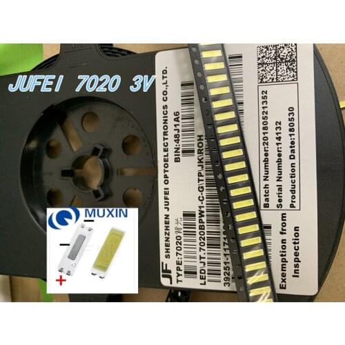 3000PCS/LOT LIGHT FOR JUFEI LED Backlight 7020 3V 54LM Cool white LCD Backlight for TV TV Application 01.JT.7020BPW1-C-N
