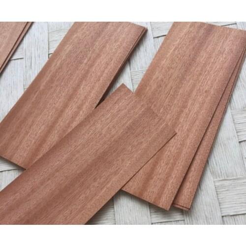 50pcs 6x16cm Thickness:0.32mm Sapele Wood Chips Solid Wood Sheets Veneer