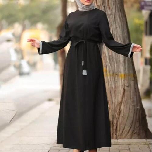 Abaya For Muslim Women Dress Kaftan Robe Trench Coats Femme Musulman Ensembles Abayas Hijab Caftan Dubai Turkey Islamic ClotF890