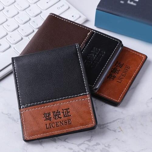 Driver License Holder Pu Leather on Cover for Car Driving Documents Business ID Pass Certificate Folder Wallet