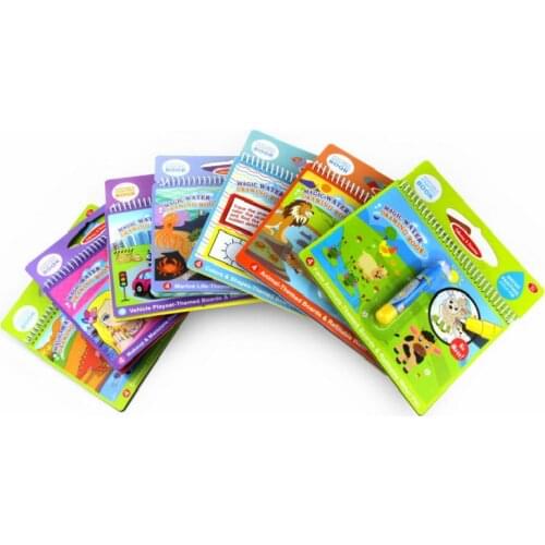 8 Styles Childrens Baby Water Painting Books Can Be Used Repeatedly Graffiti Book Magic Graffiti Colorful Water Painting Book