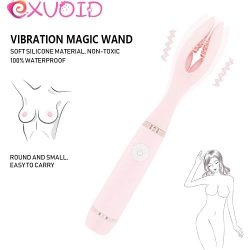 EXVOID Vibrating Clamp Sex Toys for Women Nipple Vibrator Massager G spot Masturbation Clip Clitoris Magic Wand Vibrator
