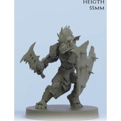 Unassambled 1/32 55mm ancient man warrior with Spear (NO BASE ) Resin figure miniature model kits Unpainted