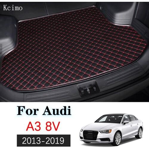Leather Car Trunk Mat For Audi A3 8V 2013 2014 2015 2016 2017 2018 2019 Trunk Boot Mat Liner Pad Audi A3 Cargo pad Cargo Liner