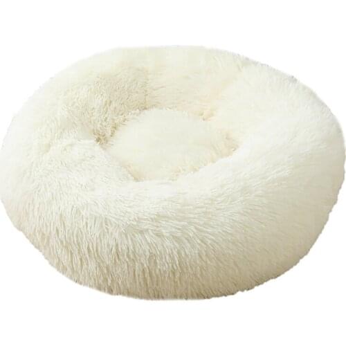 Dog Pet Bed Kennel Round Cat Bed Winter Warm Dog House Sleeping Bag Long Plush Super Soft Pet Bed Puppy Cushion Mat Cat Supplies