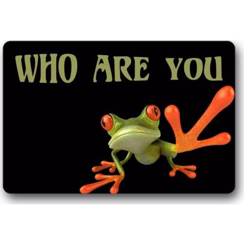 Who Are You Door Mat Outdoor Indoor Rubber Mat Non-woven 15.7x23.6 Inch