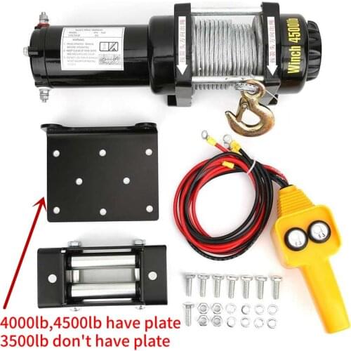 12V 3500lb/4000lb/4500lb Electric Winch Pure Copper Motor Industrial Vehicle Dual Use Off-Road Winch Support Remote Control