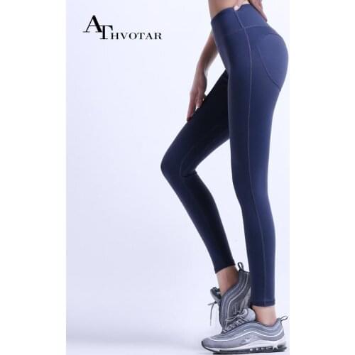 ATHVOTAR Yoga Gym Sport Leggings Women Fitness Push Up Yoga Pants Yoga Workout Outdoors Leggings Sport Women Fitness
