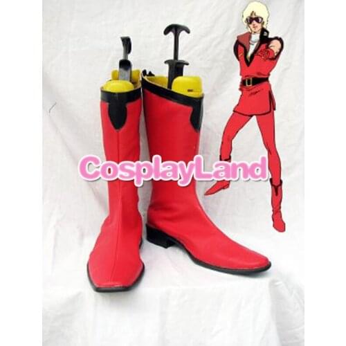MOBILE SUIT GUNDAM Auel Red Cosplay Boots Shoes Anime Party Cosplay Boots for Adult Men Shoes