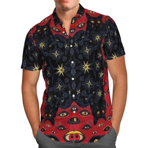 2021 New 3D Printing Black Cat Hawaiian Shirt Men Summer Short Sleeved Shirts Mens Shirts Oversize Camisa Social 5XL S139