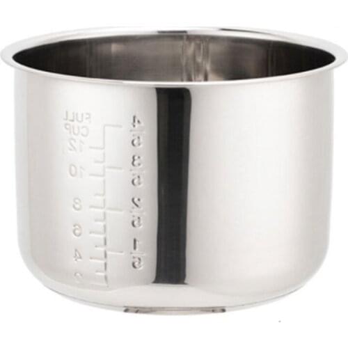 6L Pressure Cooker Inner Pot Rice Pressure Cooker Liner Stainless Steel Inner Pot Minute Pressure Cooker Liner