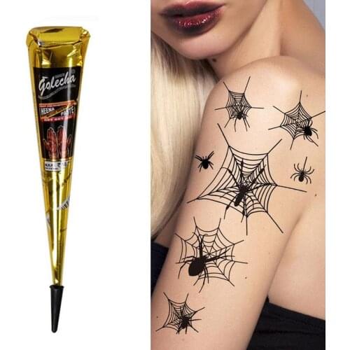 25g Natural Black Indian Henna Tattoo Ink Body Art Mehndi Paste Cones Body Art Sticker Mehndi Body Paint