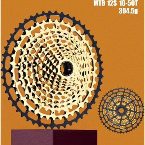SROAD MTB XD 12 Speed 10-50T Cassette Ultralight CNC Steel Rainbow Golden 397g Ultimate 12speed Sprocket 1299 k7 Colorful ULT