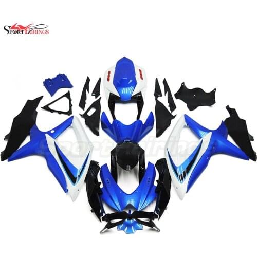 Fairings for GSXR600 GSXR750 2008 2009 2010 K8 Suzuki Sportbike Plastic Injection Bodywork Body Frames Cowlings Blue White Black