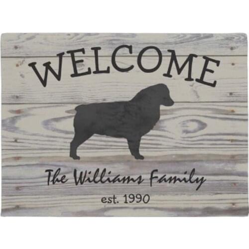 Shepherd Watercolor Doormat Home Decoration Entry Non-slip Door Mat Rubber Washable Floor