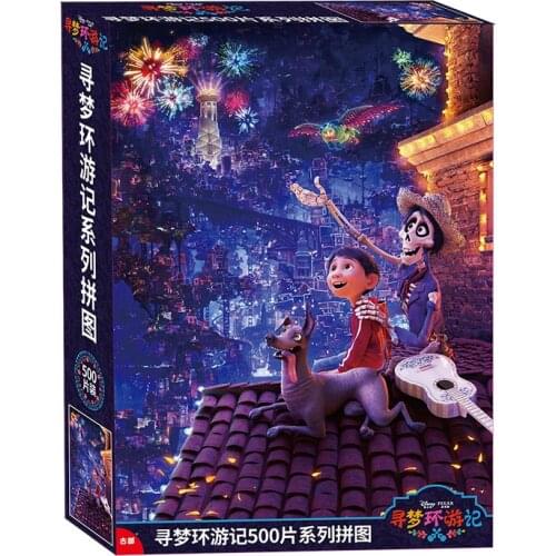 Disney Cartoon 500 Pieces Adult Puzzle 6-10 Years Old Child Puzzle Puzzle Dreams Travel Pattern Puzzle