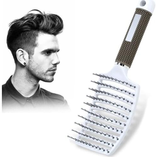 Hair Brush for Salon New Hairbrush Hair Scalp Massage Comb Bristle&Nylon Women Wet Curly Detangle Hairdressing Styling Tools