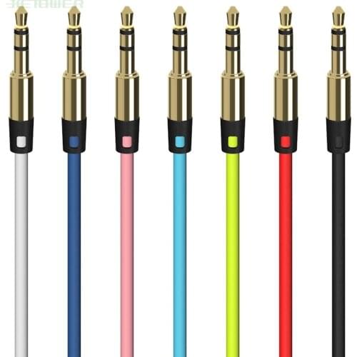 Aux cable jack 3.5mm color male to male audio cable jack 3.5 mm for iPhone car MP3/4 headphone speaker aux cord 300pcs/lot