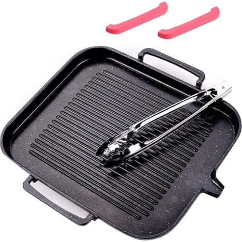 Induction Cooker Baking Pan Korean Maifan Stone Square Baking Pan Household Non-Stick Barbecue Pan Barbecue Plate