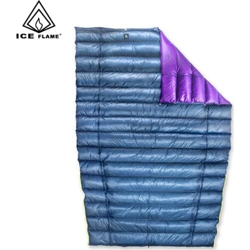 Ice Flame 7D 3 Season 800FP 90% White Goose Down Sleeping Bag Blanket Sleeping Quilt Underquilt For Hammock Backpacking Camping