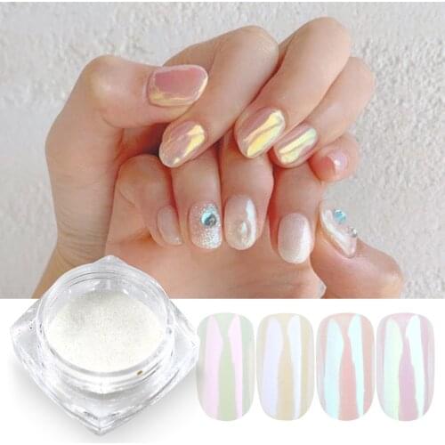 1pcs Pearl Mirror Powder Shimmer Nail Art Glitter Chrome Pigment Dust DIY Shell Mermaid Summer Nail Charms Decoration LYB01-07
