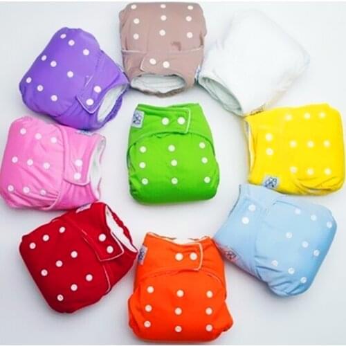 10 Pcs/Lot Baby Diaper One-size Adjustable Washable Cloth Diaper Nappy Urine Pants Suit 8--15kg