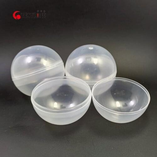 100Pcs/Lot 45MM Diameter Transparent Clear Plastic PP Toy Capsules Ball Round Empty Container For Vending Machine Free Shipping