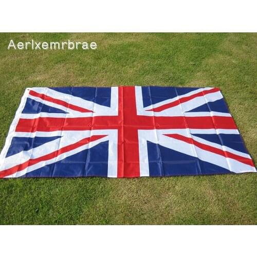 100pcs/lot aerlxemrbrae flag british banner flag 5*3FT 90*150cm united kingdom national polyster uk flag