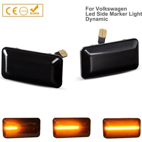 2Pcs Dynamic Led Side Marker Turn Signal Light For Seat Ibiza 2 Cordoba For VW Golf3 1H1 1H2 1H5 1E7 Variant Cabriolet Vento