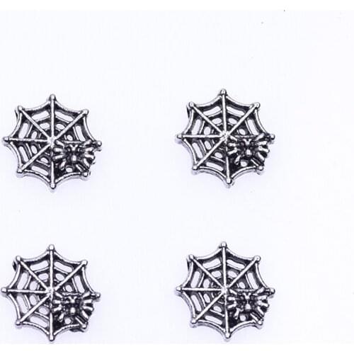 20pcs/lot Metal Alloy Animal Spider Floating Charms Handmade Locket Necklaces Bracelet Jewelry F1129