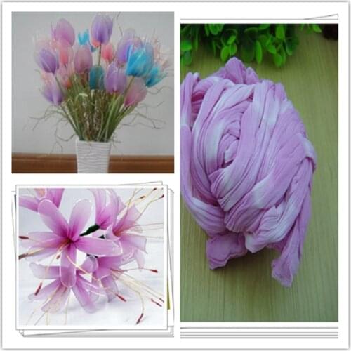 54 colors mix shipping or only one color ship double color stocking flowers/nylon flower /silk flower making/ DIY flowers craft