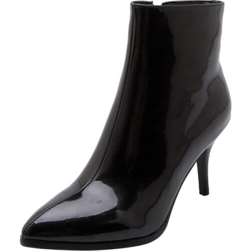 Big Size 9 10 11 12 boots women shoes ankle boots for women ladies boots shoes woman winter Pointed pure color