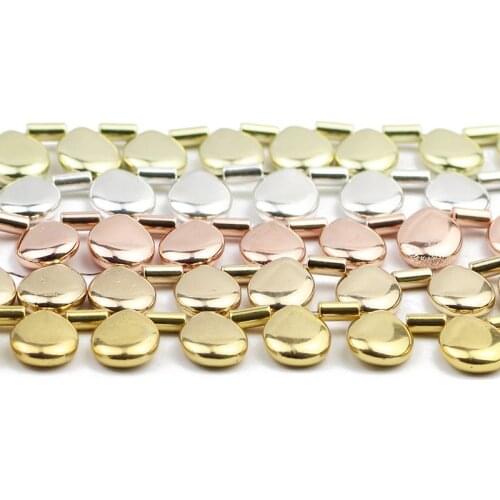 Gold Water Drop Shape Pendants Natural Stone Hematite Spacers Loose Beads For Jewelry Making DIY Bracelet necklace 13x18mm 5pcs