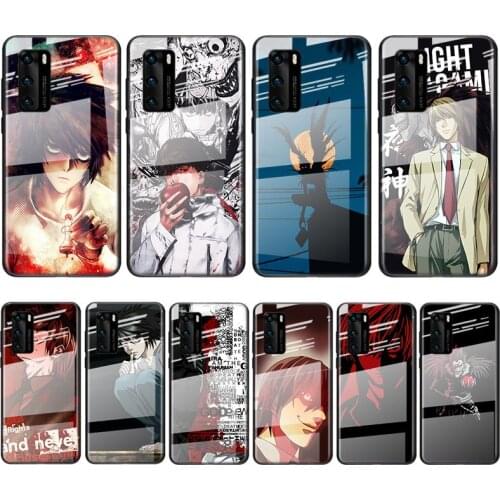 Tempered Glass Cover Anime death note For Huawei Y6 Y7 Y9 Y5P Y6P Y8S Y8P Y9A P Smart Z 2019 2020 2021 Phone Case