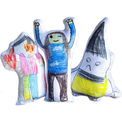 Kids Drawing Plush Custom Kids Plushie Kids Art Plush Drawing into Plush Custom Drawing Plush Kids Drawing Pillow Gift For Dad a