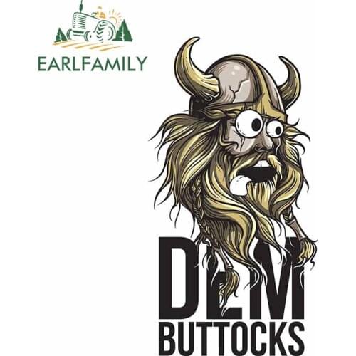 EARLFAMILY 13cm x 7.1cm for Viking Dem Buttocks Decal Air conditioner Personality Car Stickers Windows Air conditioner Graphics