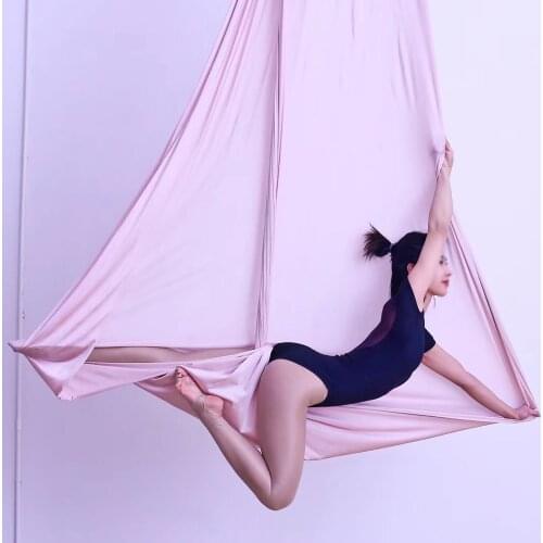 5*2.8M Fly Yoga Hammock Solid Color Anti Gravity Yoga Swing Aerial Inversion Air Yoga Swing Full Set Home Exercise Equipment