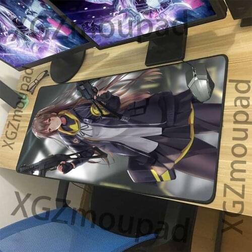 XGZ Game Mouse Pad Black lock edge cartoon cute girl front animation mouse pad custom computer desk mat anti slip for csgo dota