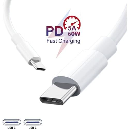 USB C to USB C fast Charging Dual Type C Cable for iPad Pro 1m/1.5m/2m Quick Charge Cable For Xiaomi 10 Redmi 10X Pro K30 8A 9