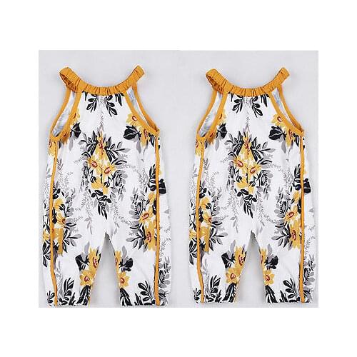 Citgeett Baby Girls Clothing Infant Baby Girls Floral Sleeveless Summer Jumpsuit Romper Clothes Outfits Set