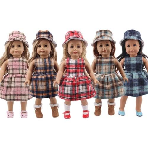 Doll Clothes Suits = Coat + Hat Fit 18 inch American&43 Cm Born Baby,Generation,Russian DIY Birthday Girls Toy Gift