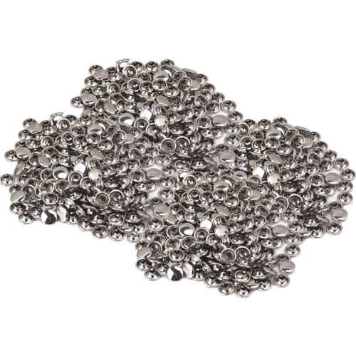 400 x Metal Double Cap Rapid Rivet Studs 8x9mm Leather Craft Accessories