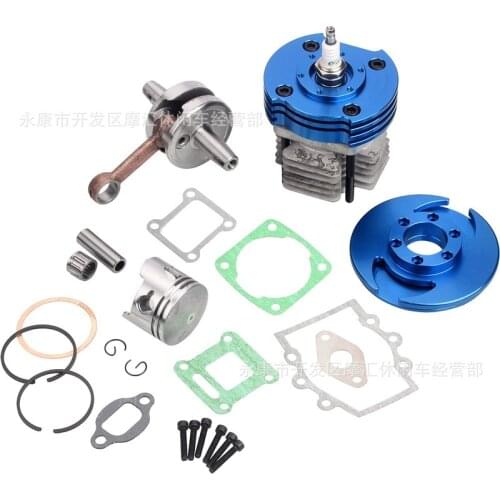 44MM Motorcycle Cylinder Assembly Big Bore Top End Kit for 2 Stroke 47cc 49cc Engine Mini Quad ATV Dirt Pocket Bike